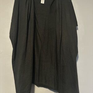 Black Open-Front Women’s Cardigan Sweater